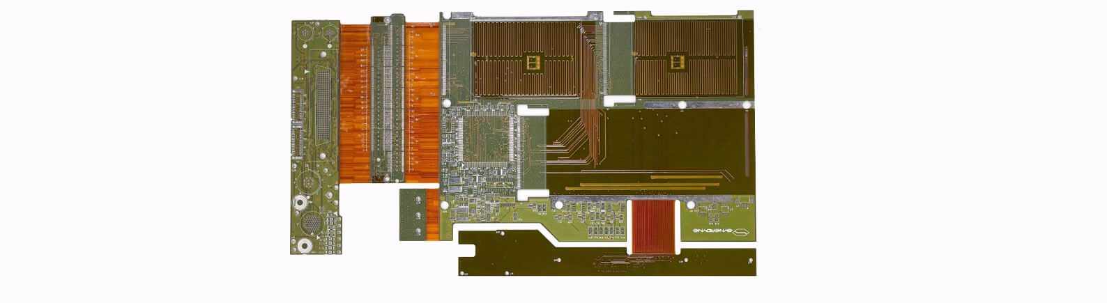 10 Layer Rigid-Flex Circuit with Selective Coverlay