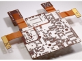 6 Layer Rigid-Flex Circuit with Selective Gold and Solder Plating Up View