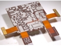 6 Layer Rigid-Flex Circuit with Selective Gold and Solder Plating Down View